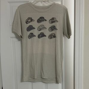 Men's Beige Graphic T-Shirt